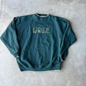 danaggers y2k Golf Golfcore vtg 1990s Green Crew neck Mens XXL